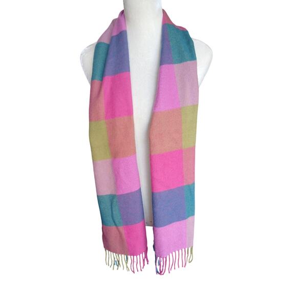 Made in England 100% Cashmere buffalo check plaid - Picture 2 of 5